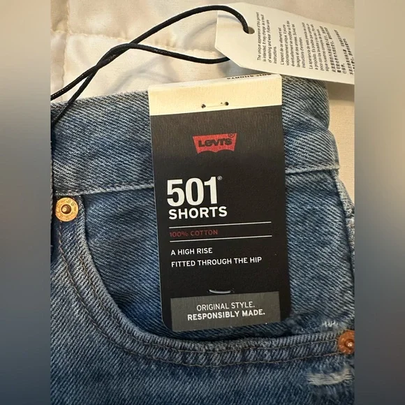 Levi's 501 jean shorts NWT